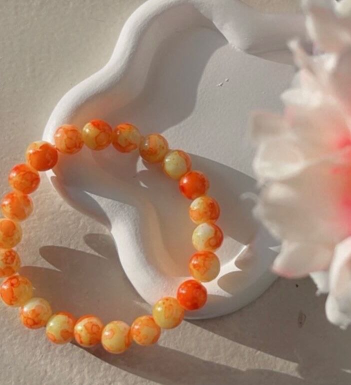 Amber Glow Elastic Bracelet